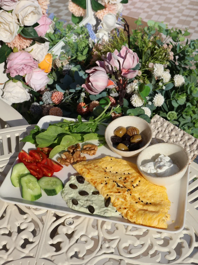 Omletli Kahvaltı Tabağı